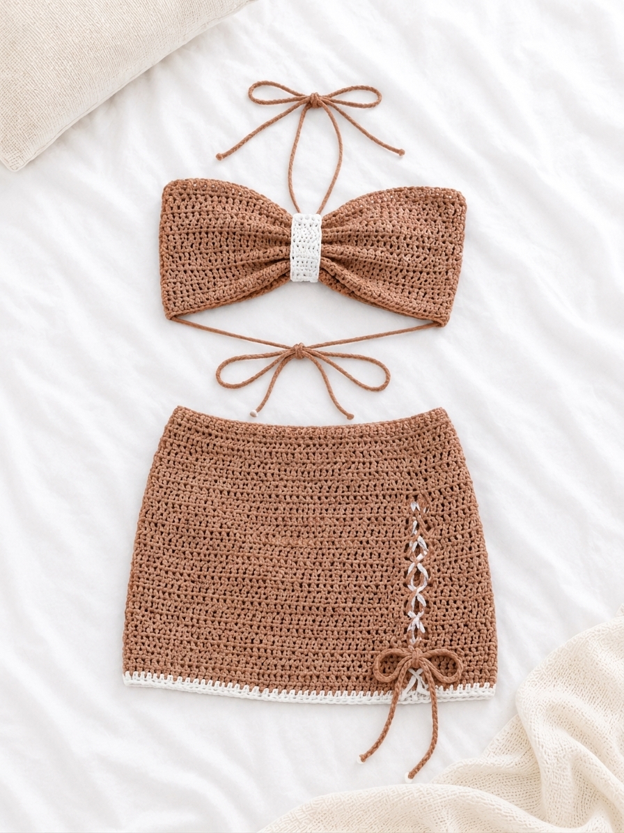 Bluebell Bikini - handmade crochet set by Crozele, view 2